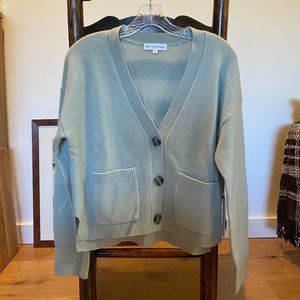 NWT White and Warren Cashmere Luxe Cropped Cardigan